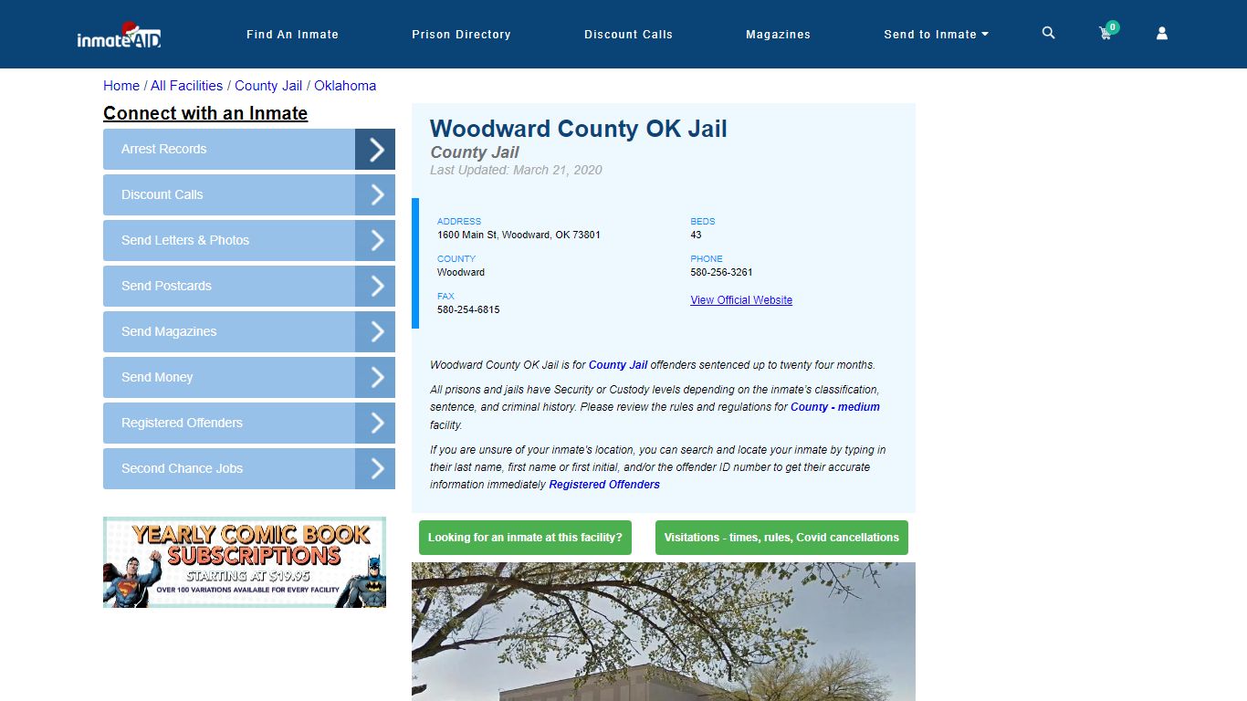 Woodward County OK Jail - Inmate Locator - Woodward, OK