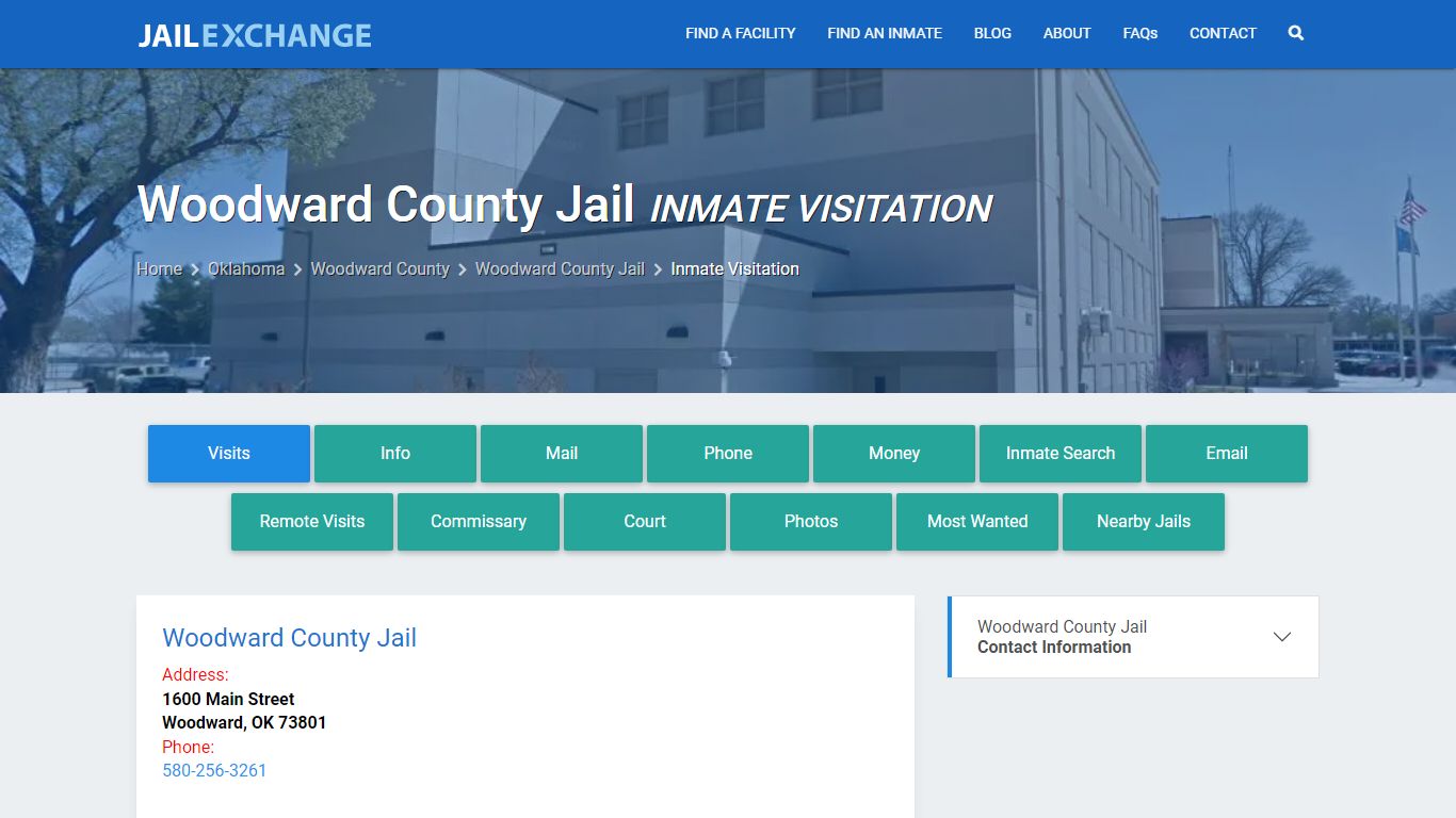Woodward County Jail Inmate Visitation - Jail Exchange
